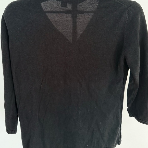 Coldwater Creek | Black Cardigan | Medium | 3/4 Sleeve | Button Front - Picture 2 of 4